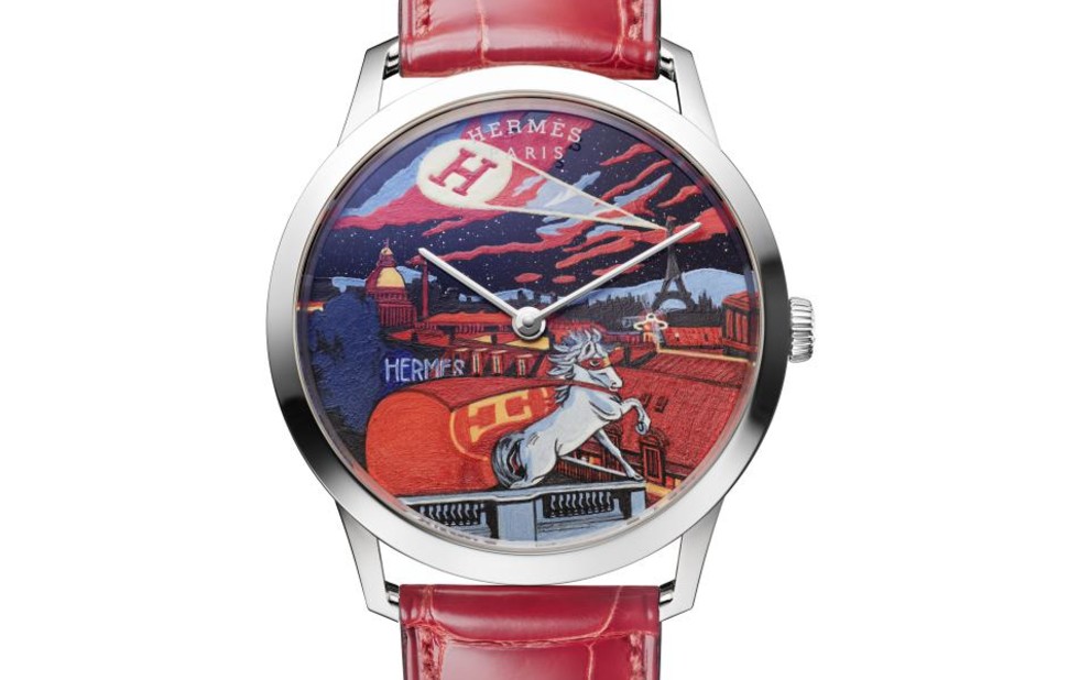 ساعة «Slim d’Hermès Minuit au Faubourg».. إصدار  متميز بـ 24 قطعة مرقّمة