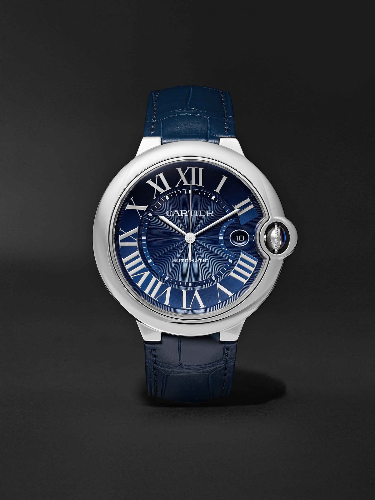 Cartier Ballon Bleu de Cartier Automatic 42mm Steel and Alligator Watch