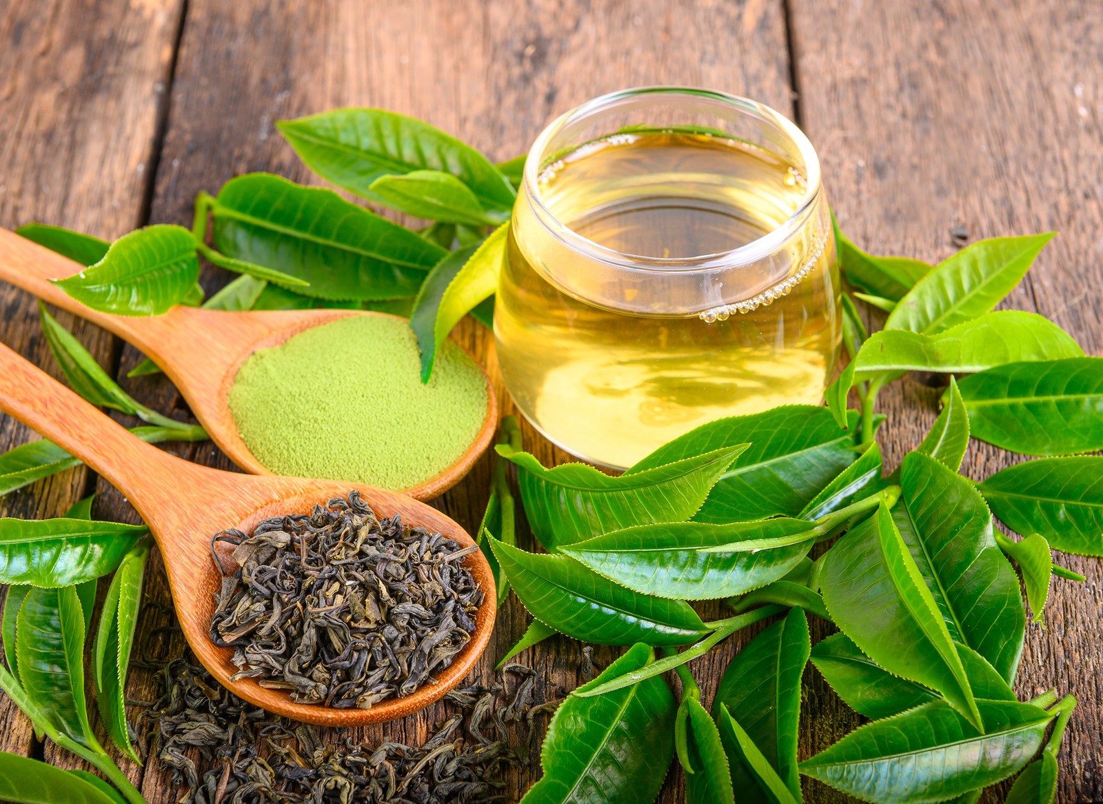 أوراق الشاي الأخضر تعبيرية عن مكملات الوقاية من التهاب المسالك البولية - مصدر الصورة: Shutterstock