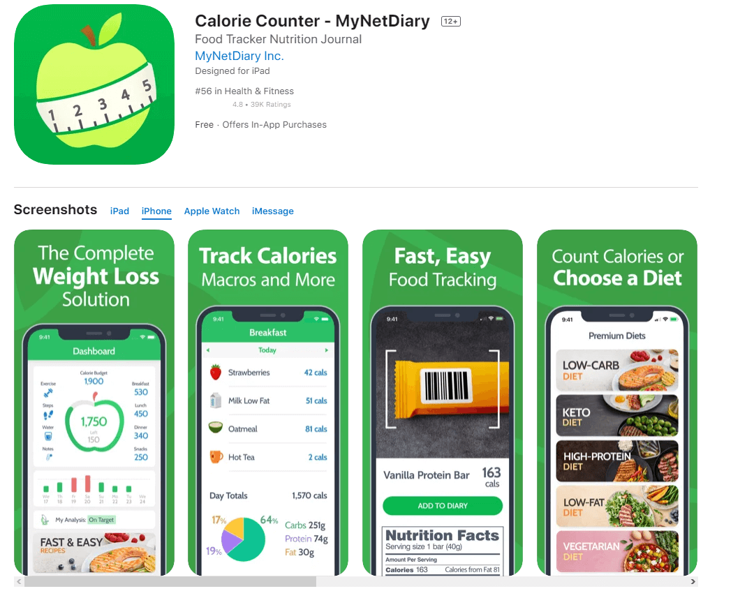 برنامج Calorie Counter