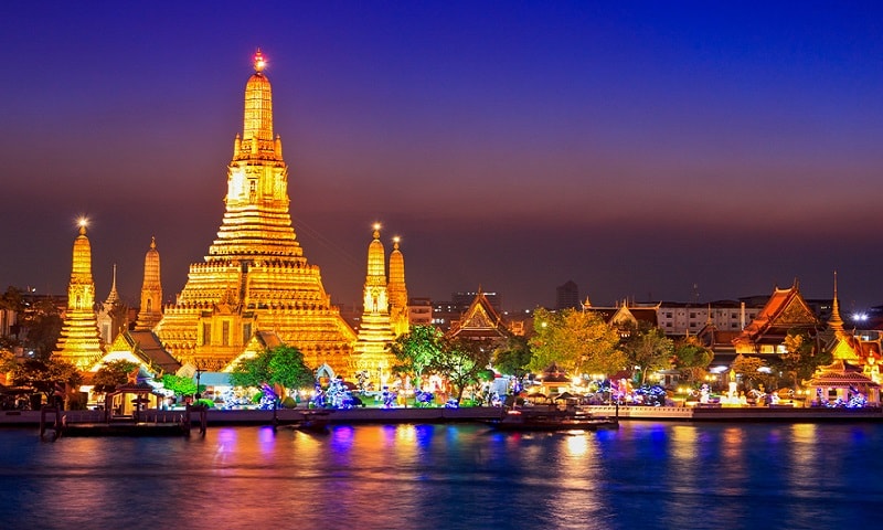 بانكوك تشتمل على أفضل الأماكن السياحية في تايلاند